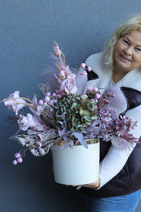  Jesień u Progu, jesienna kompozycja w naczyniu glamour