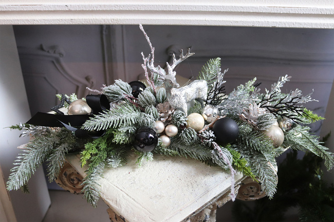 Projekt Szałas, bożonarodzeniowy stroik girlanda