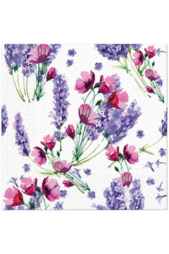 Fragrant Lavender, serwetki papierowe z nadrukiem, kpl.20szt