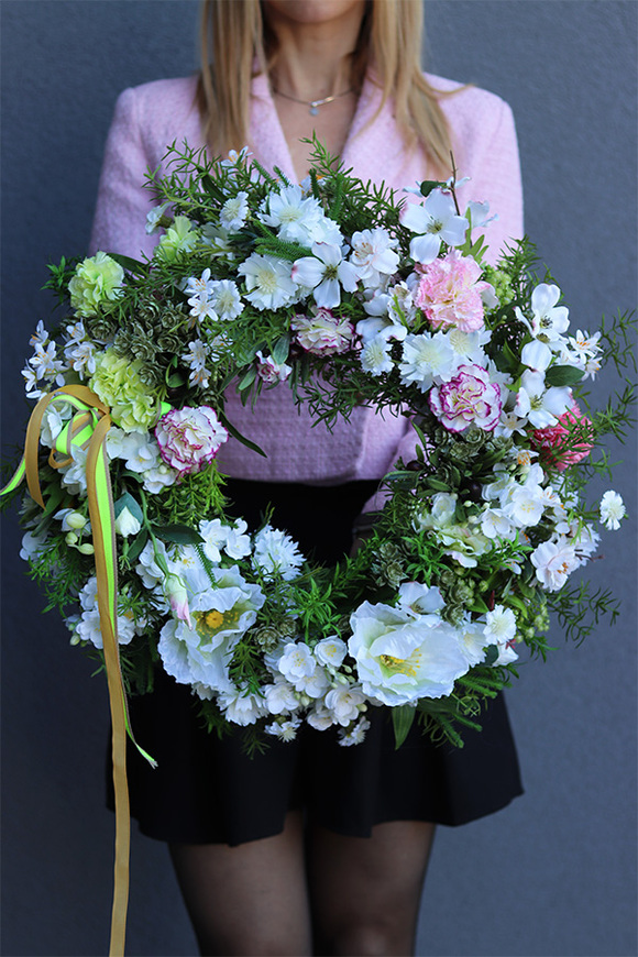 Delitera, wiosenny wianek na drzwi