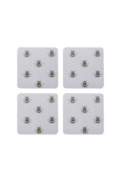Pszczoły, podkładki korkowe pod kubek, małe, 4szt 