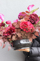 Bordo Cherry 2, komplet dekoracji nagrobnych