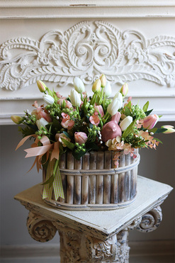 Tulipina, wiosenna dekoracja kwiatowa, wym.40x45cm