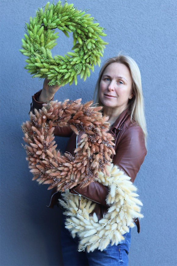 Polonia Brown, jesienny wianek z suszem