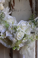 Biella, biały wianek komunijny z dzwonkiem, śr.38cm  