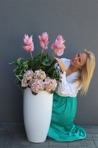 Medinilla Fiberglass, podłogowa dekoracja kwiatowa