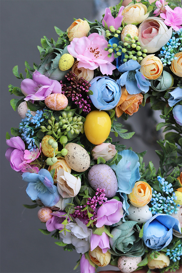 wielkanocny wianek z jajkami, Eggs Pastels