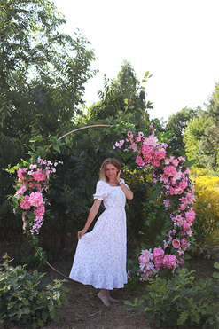 Wedding Ring, wypożyczenie, obręcz stojąca z dekoracją kwiatową, śr.2m 