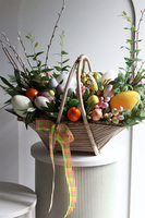 Koszyczkowo, wielkanocna dekoracja w koszu