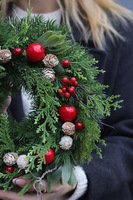 Santa Claus A, ponadczasowy świąteczny wianek, śr.28cm