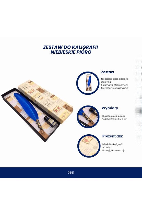 Wirtuoz, zestaw do kaligrafii z gęsim piórem	