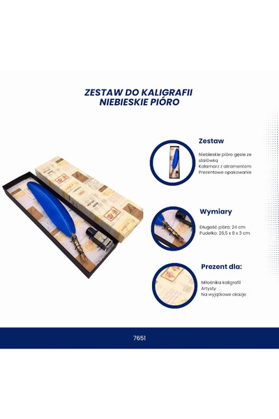Wirtuoz, zestaw do kaligrafii z gęsim piórem	