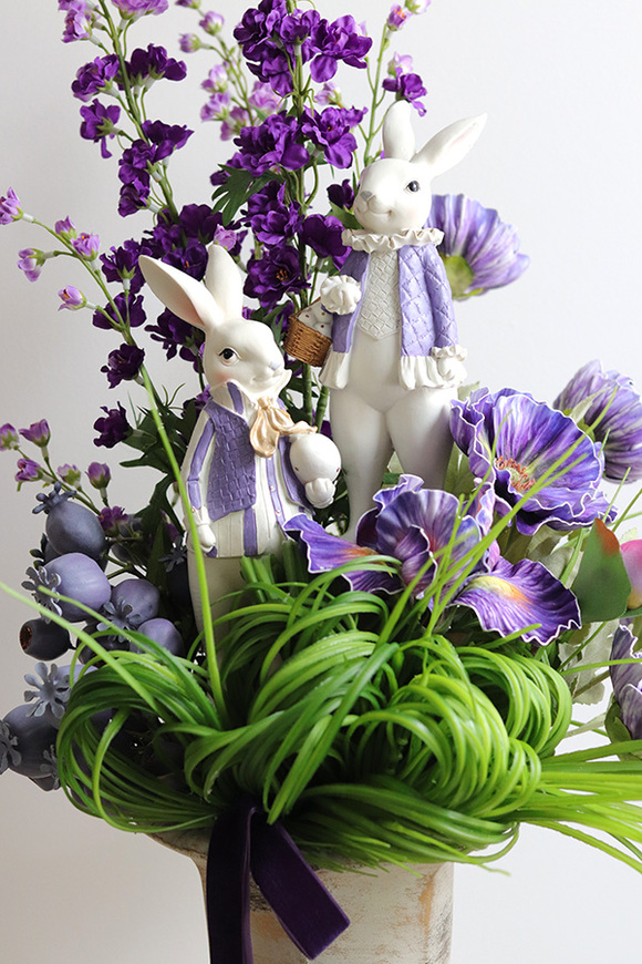 Violette, elegancka kompozycja wiosenna, wym.80x38x32cm