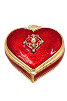 Serce, elegancka szkatułka metalowa