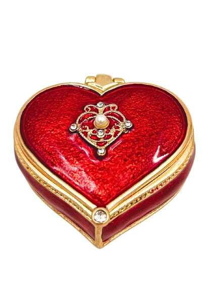 Serce, elegancka szkatułka metalowa
