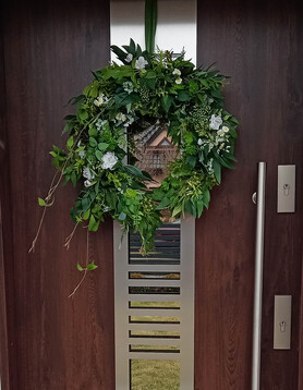 duży zielony wianek, Greenera, śr.55cm   