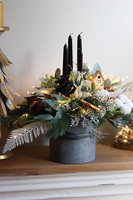 Industrial Family LED, świąteczny stroik w metalowej osłonce