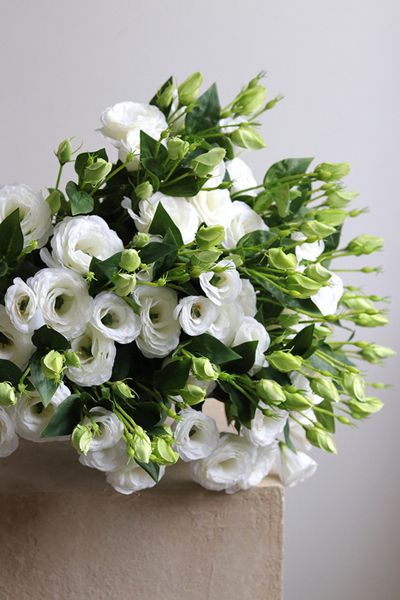 Eustoma Green, gałązka sztucznej eustomy, 1szt. dł.75cm