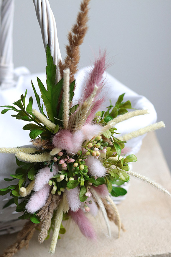 Easter, komplet dekoracji wielkanocnych. koszyczek & palemka, wys.26/48cm