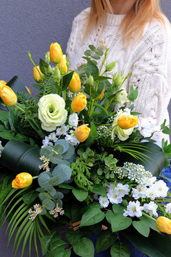 Anatolia, komplet dekoracji nagrobnych, bukiet + wiązanka na desce 