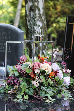 lampion nagrobny Angelo Garden Cappuccino, wys.62cm