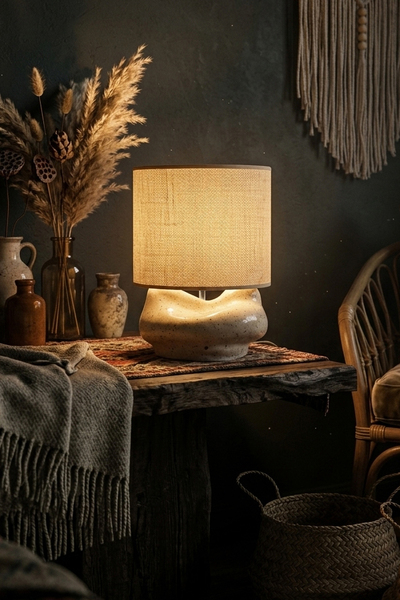 nowoczesna lampa stołowa ceramiczna