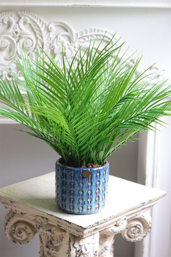 Green House Borneo, sztuczna palma w ceramicznej donicy, wys.48cm