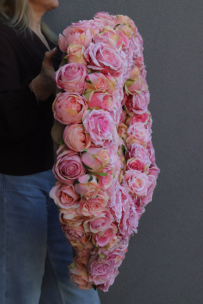 Rosmerta, duży różowy wianek serce