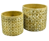 Boho 1B, osłonka prosta doniczka, żółta