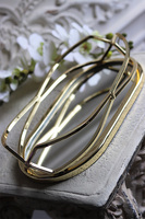 lustrzana taca z geometrycznym wzorem, Lux Villa Gold Glamour