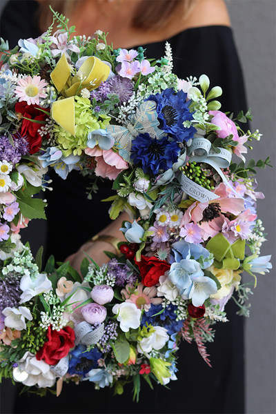 barwny wianek na drzwi Lato w Pełni