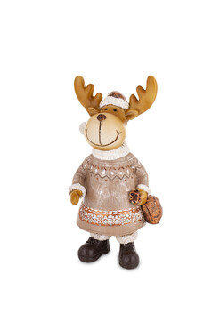Scandi Blues, świąteczna figurka renifer F, wys.17.5cm