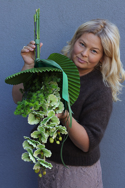 OD RĘKI bukiet do wazonu ze storczykiem, Storczykovo, dł.75cm 