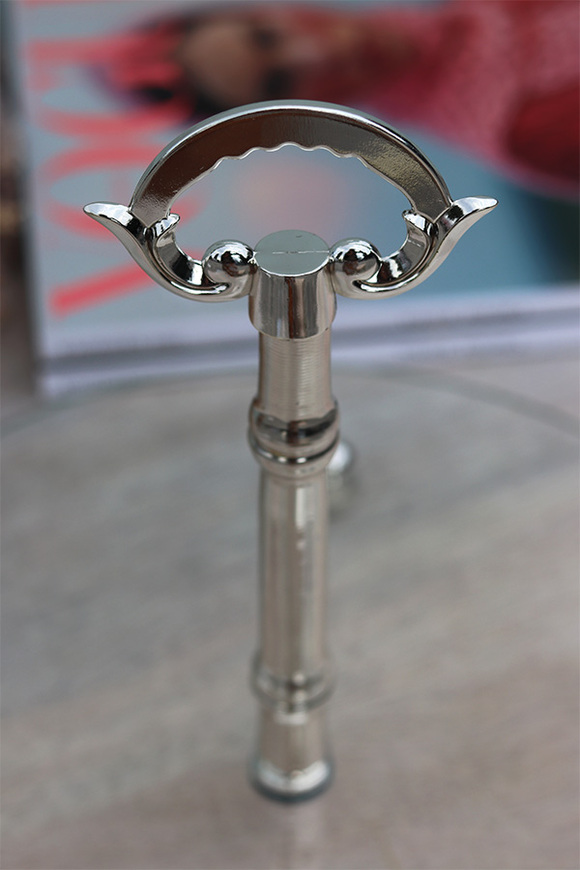 jednopiętrowa patera z posrebrzaną rączką, Pani Walewska, wym.37x30cm