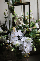 Angelo Garden Deluxe, lampion nagrobny z kwiatami, wys.62cm