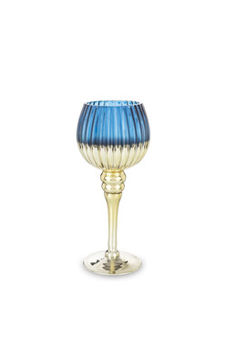 Pasion Blue B, elegancki świecznik kielich, wys.25cm