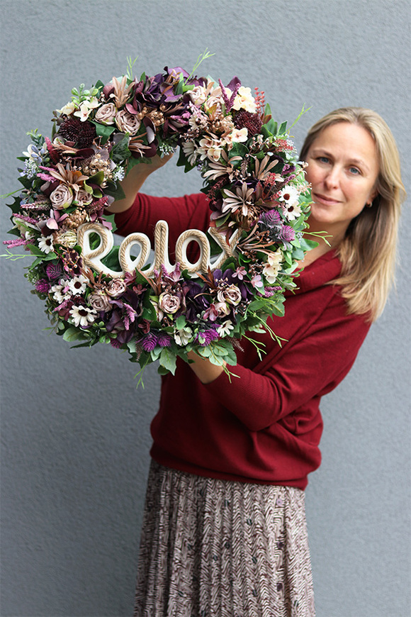 jesienny wianek na drzwi Relax Violet