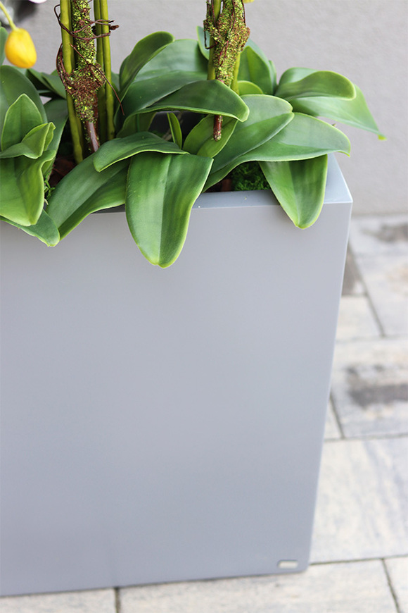 duży storczyk w donicy fiberglass, Marco Grande Grey, wys.120cm