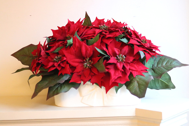 Gwiazda Betlejemska Kokarda 2, wysokiej jakości sztuczna roślina
