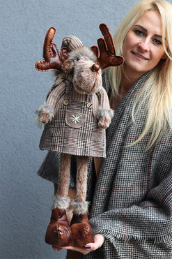 Reny Skandynawskie B, laleczka zimowa stojąca, dziewczynka, wys.62cm