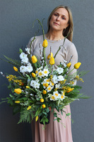 Spring Lux, bukiet nagrobny z gumowymi tulipanami