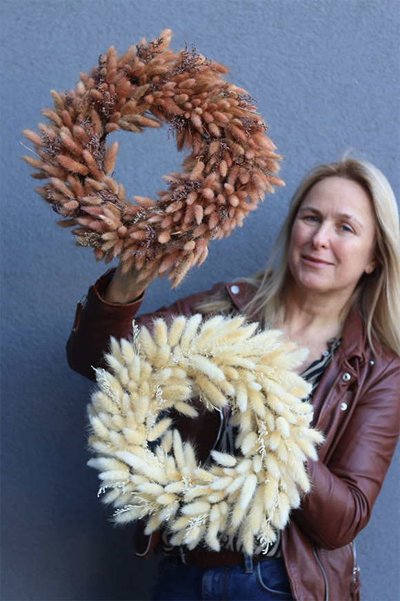 Polonia Brown, jesienny wianek z suszem