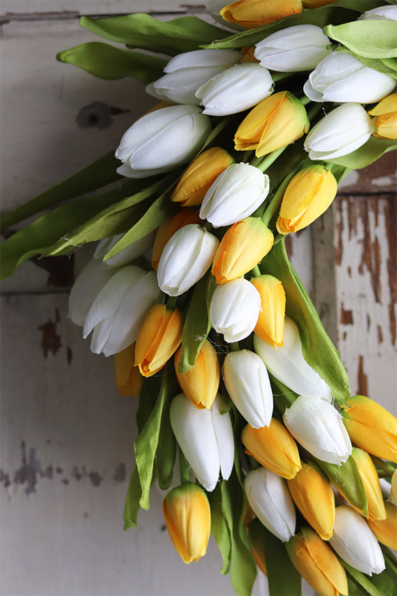 bardzo elegancki wianek z tulipanów, Witaj Wiosno 2, śr.40cm