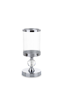 Silver&Glass, świecznik glamour A, wym.27.5x12x12cm