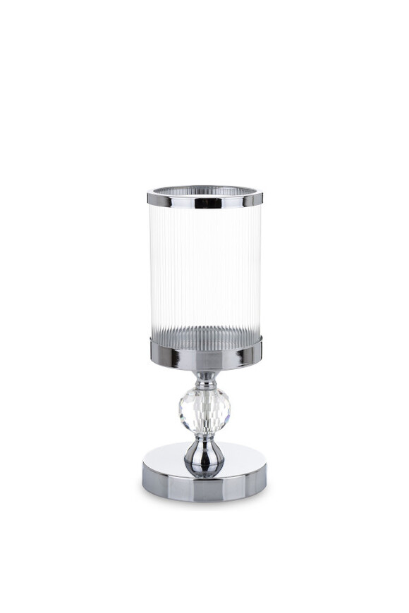 Silver&Glass, świecznik glamour A, wym.27.5x12x12cm