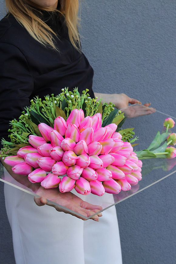 Tulippo Clear Design Candy, dekoracja nagrobna na płycie