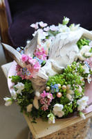 Leniwy Zając, stroik wielkanocny, wym.32x40x47cm 