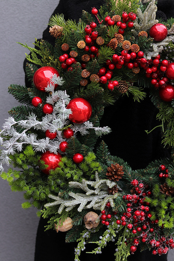 Little Town Forest, świąteczny wianek na drzwi