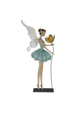 Fairytale, figurka dekoracyjna wróżka, miętowa, wys.95cm