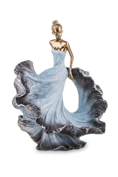 Flamenco, figurka tancerki w błękitnej sukni